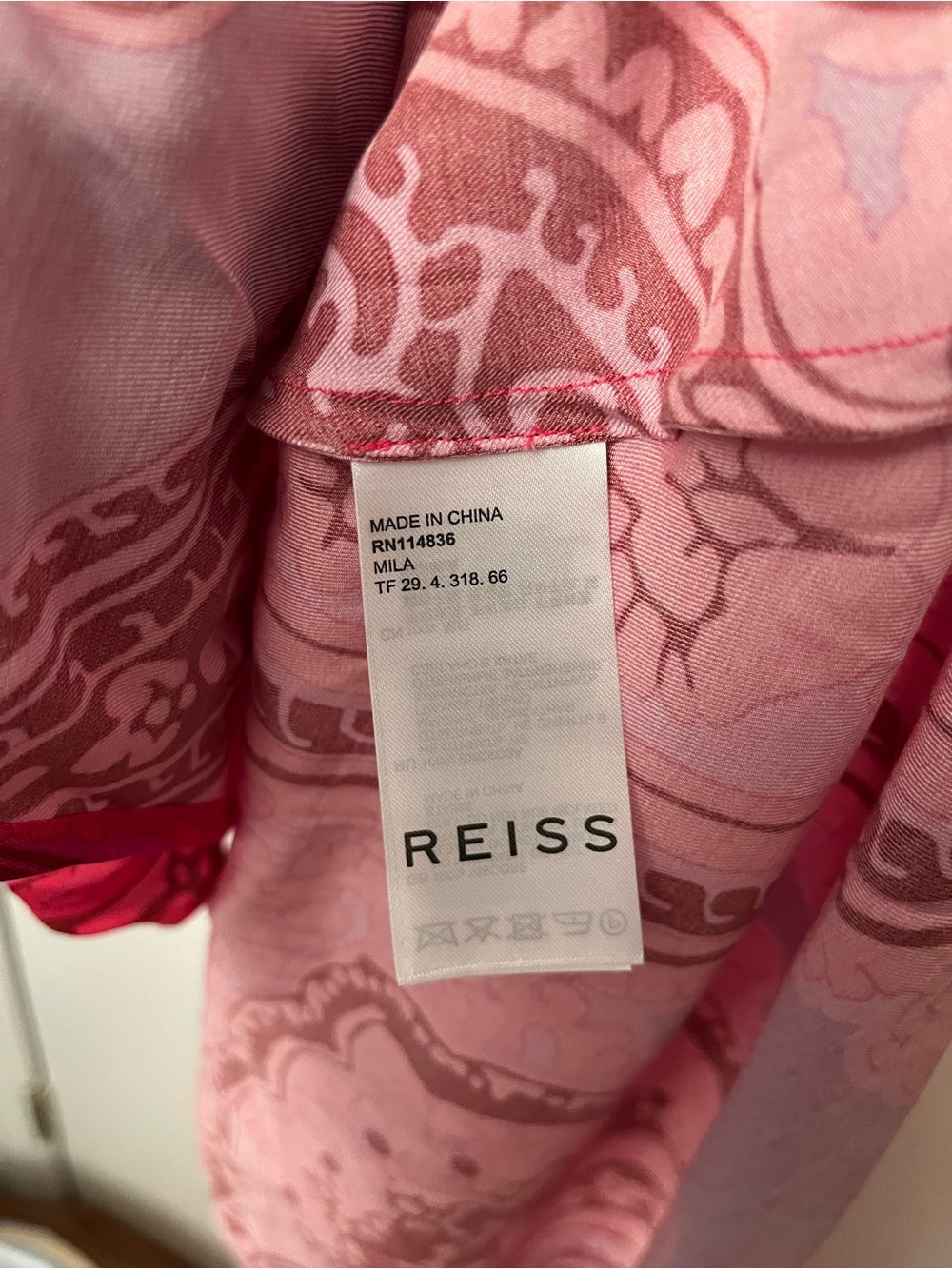 REISS Mila One Shoulder Midi Dress Size 0 Italian Fabric Whimsical - Picture 11 of 12